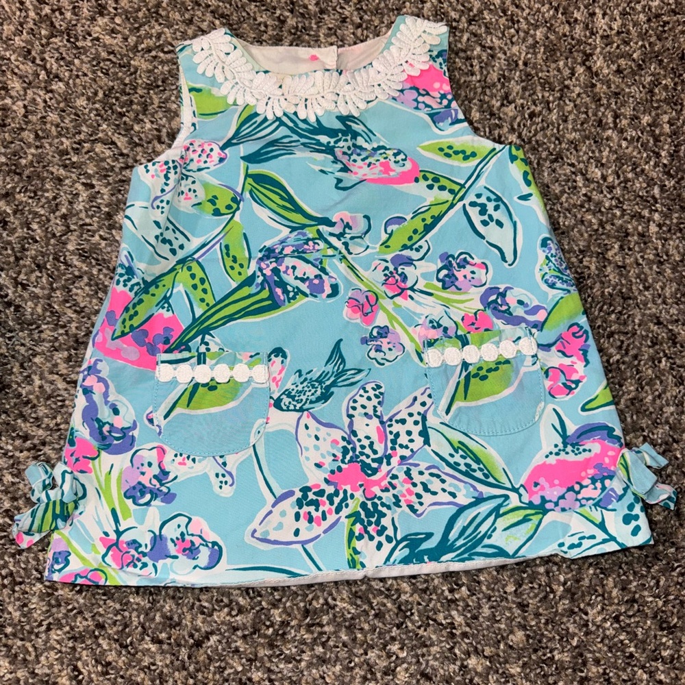 Floral Sleeveless Dress with Lace Detail